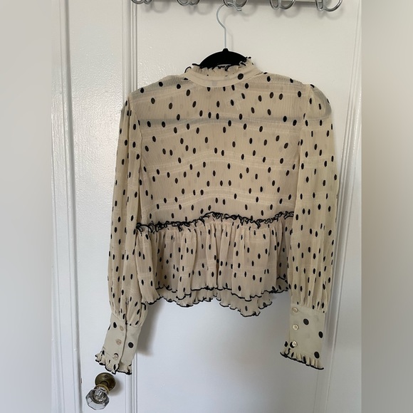 Ganni polka dot blouse size 36 - Picture 1 of 4